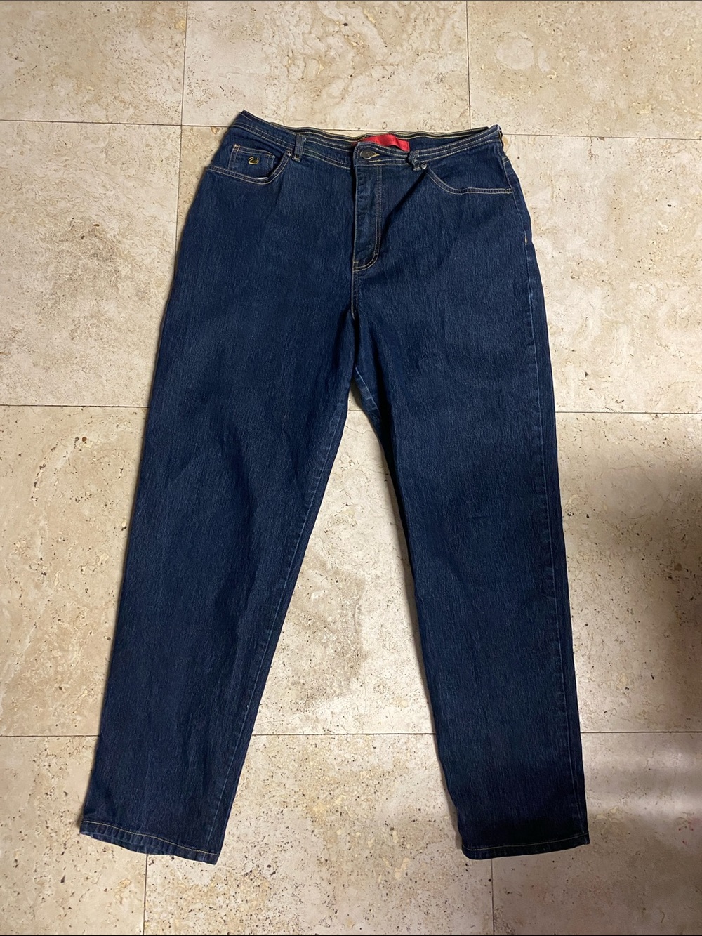 Classic High-Rise Dark Blue Women's Jeans